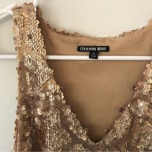 Gianni Bini Gold Sequin Dress
